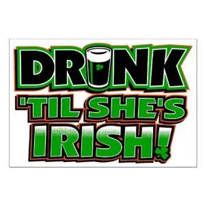   Drinking Humor Drink Til Shes Irish St Patricks Day Clover Shamrock