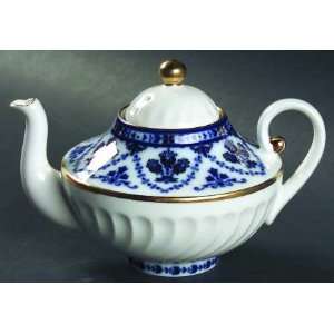  Lomonosov Cobalt Frieze Individual Tea Pot and Lid, Fine 