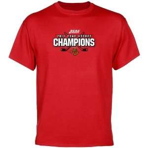 NCAA Cornell Big Red 2011 ECAC Hockey Champions T shirt   Carnelian 