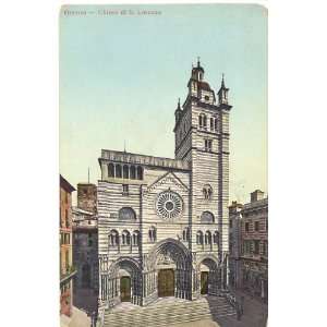   Vintage Postcard Chiesa di San Lorenzo Genova Italy 