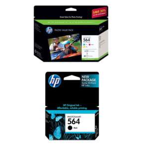   HP 564 Black+3 Color(Yellow Magenta Cyan) 4 Ink Photo Value Pack 1+3