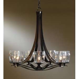   Steel Berceau 7 Light Up Light Chandelier from the Berceau Coll