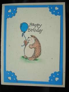 Handmade Birthday Card Stampin Up Hedgehog Balloon  