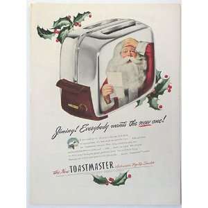  1947 Toastmaster Automatic Pop Up Toaster Santa Claus 