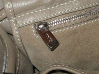 TODS Brown Taupe Suede Leather D Bag Purse  
