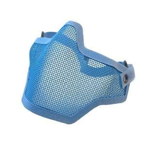  Blue Airsoft Half Face Mask With Wire Mesh Sports 