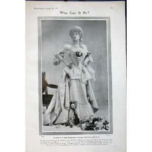  1907 Portrait Lady Pompadour Costume Theatre Woman: Home 