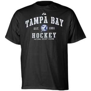  Majestic Tampa Bay Lightning Black Ice Classic T shirt 