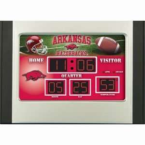  Arkansas Razorbacks UA NCAA Scoreboard Desk & Alarm Clock 