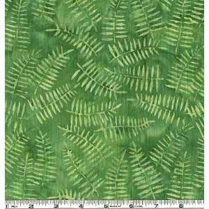  45 Wide Paradise Batiks Green Fabric By The Yard: Arts 