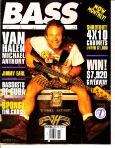 Bass Player Magazine November 1995 6/7 Van Halen  Michael Anthony 