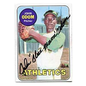  John Odom Autographed/Signed 1969 Topps Card Everything 