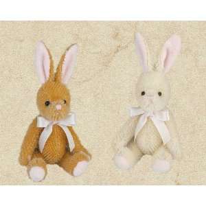  Jumps & Thumps Miniature Mohair Bunny Set of 2 Toys 