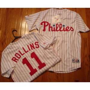 MLB New Jimmy ROLLINS #11 Philadelphia PHILLIES Lg Home WHITE Baseball 