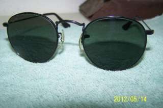 Vintage Ray Ban W1574 Round Glass Sunglasses BL Old School Cool  