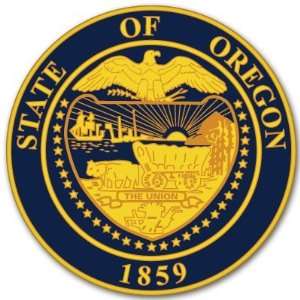  Oregon State Seal Flag bumper sticker decal 4 x 4 