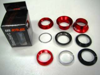 JetBlack Sealed Scooter Threaded Headset 1 1/8 RED  