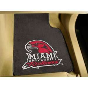 Miami Ohio Redhawks NCAA Car Floor Mats (2 Front):  Sports 