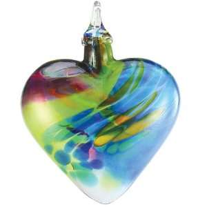  Glass Eye Chameleon Heart Ornament 