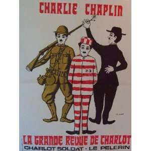 CHARLIES BIG REVIEW   CHARLIE CHAPLAIN (ORIGINAL FRENCH MOVIE POSTER 