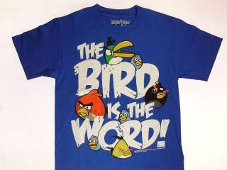 Angry Birds ☆ THE BIRD IS THE WORD t shirt ☆ Boys 8 16  