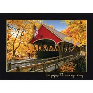  Covered Bridge in Fall Holiday Cards: Home & Kitchen