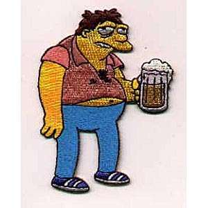 Simpsons Drunk Barney Drinking a Beer Embroidered Patch  