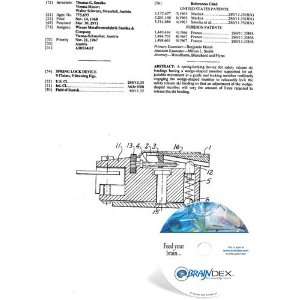  NEW Patent CD for SPRING LOCK DEVICE 