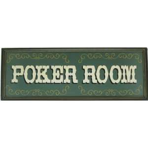 Poker Wood Sign   Poker Room 