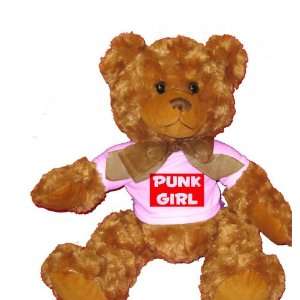  PUNK GIRL Plush Teddy Bear with WHITE T Shirt Toys 