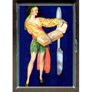   PIN UP VINTAGE WITH KNIVES ID CIGARETTE CASE WALLET: Everything Else