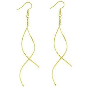   Wholesale J1301 Golden Spiral Double Twist Earrings Sunrise Wholesale