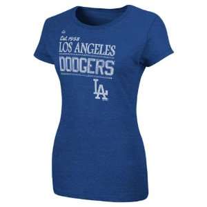  Los Angeles Dodgers Womens Royal True Fan Heathered T 