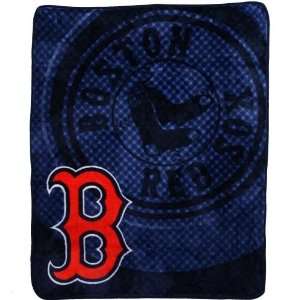  MLB Boston Red Sox 48 x 60 Navy Blue Retro Royal Plush 