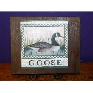   Wood Sign  Country Goose Rustic Western Home Decor 