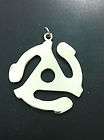 45 RPM Record Adapter CENTER SILVER 925 DJ Pendant