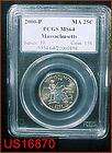 1999 P CT State Quarter B S T 1 Plan PCGS MS64 Color  