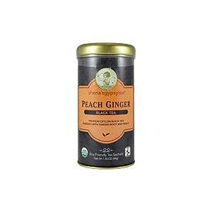  Peach Ginger Black Tea   22 bags: Health & Personal Care