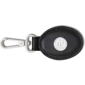 New York Giants 5/8 Sterling Silver Round ny on Black Leather Oval 