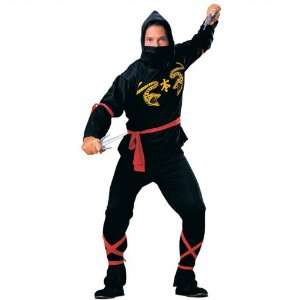  Ninja Costume, Mens Classic Halloween   Black Toys 
