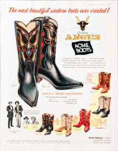 1966 Angus Acme Boots vintage ad  