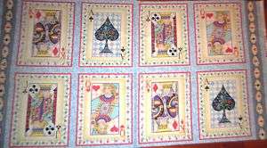 Jim Shore Royal Family Playing Card Quilt Panel Fabric  