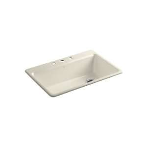 KOHLER K 5871 3 47 Riverby Self Rimming Single Basin Kitchen Sink with 