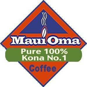 Hawaii Maui Oma Coffee 1 lb. Bean 100 % Grocery & Gourmet Food