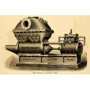  1878 Print Blake Vacuum Pump Geo. F. Manufacturing Co 