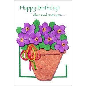  Religious Birthday Greeting Card   When God Made You 