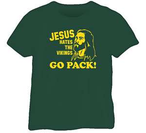 Go Packers Jesus Football T shirt  