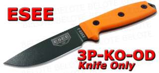 esee model 3 plain edge knife only orange g 10 handle od green blade 