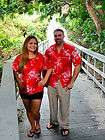 vintage 70s his hers hawaiian shirts matching wedding set hilo