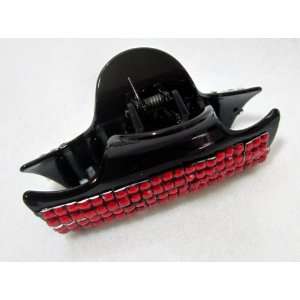  NEW Red Bling Hair Clip Claw, Limited.: Beauty
